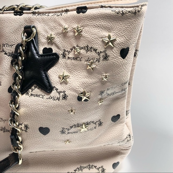 ❤️ BETSEY JOHNSON Star Studded Signature Hobo Bag Trendy Purse Day or Night - Picture 4 of 9